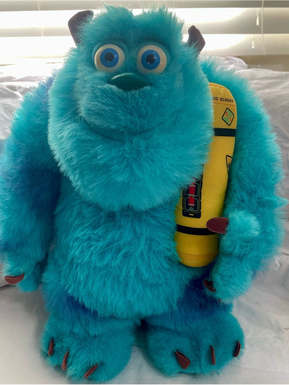 VTG Working 2001 Disney Pixar Monsters Inc Sulley Plush Scream Canister
